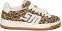 Steve Madden Alysha leren sneakers met panterprint beige - Thumbnail 1