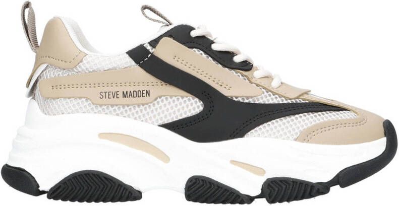 Steve Madden JPossession chunky sneakers wit beige zwart