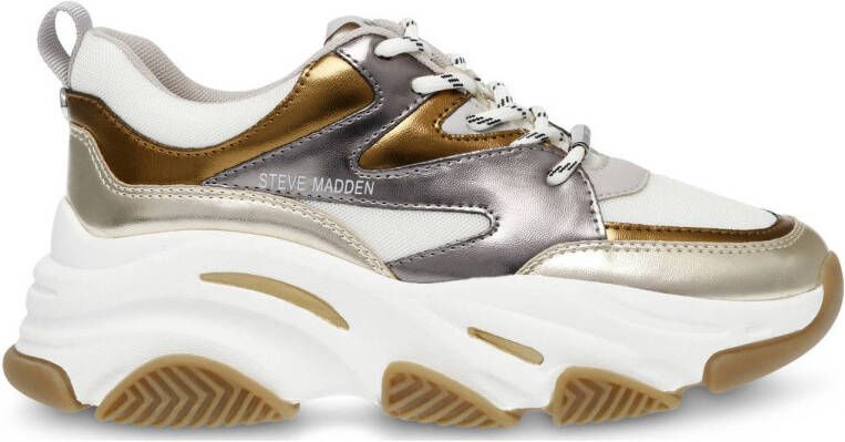 Steve Madden JProgsessive chunky sneakers zilver goud