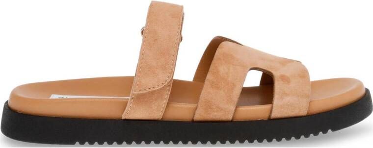 Steve Madden Missile leren slippers camel