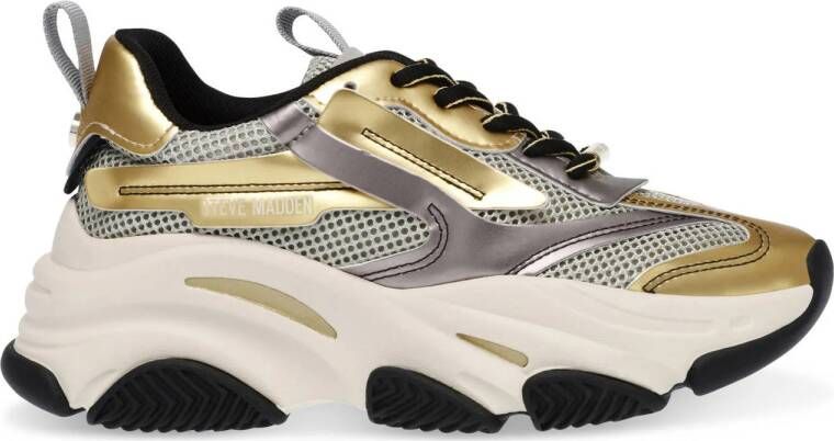 Steve Madden Possession-E chunky sneakers goud zilver