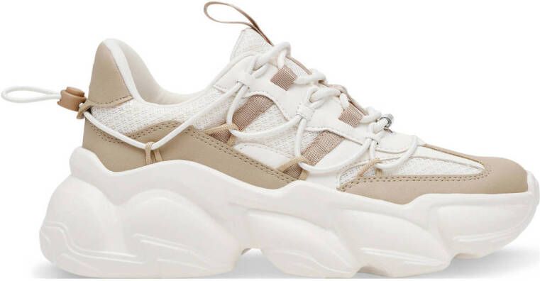 Steve Madden Spectetor chunky sneakers beige wit