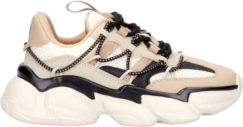 Steve Madden Spectetor chunky sneakers beige zwart