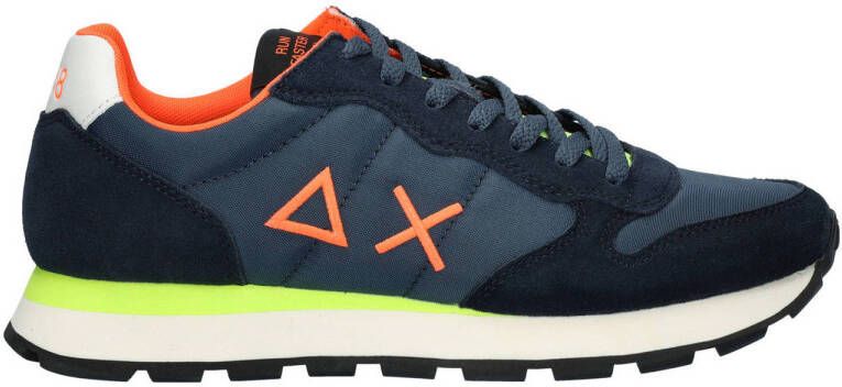 Sun68 Heren Tom Fluo Navy Blue Sneakers Blue Heren