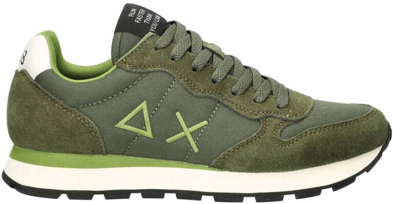 Sun68 Groene militaire stijl schoenen TOM Solid Green Heren