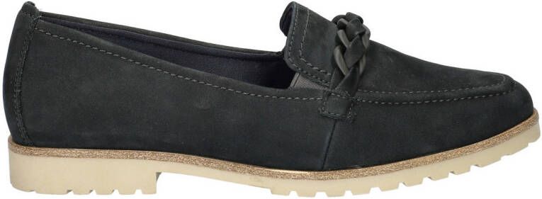 Tamaris suède loafers donkerblauw