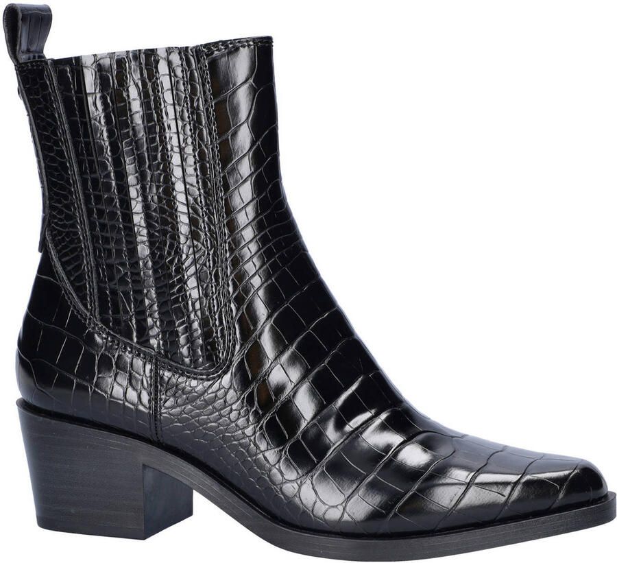 Tamaris cowboylaarzen met dierenprint zwart