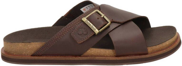 Timberland Amalfi Vibes leren slippers bruin