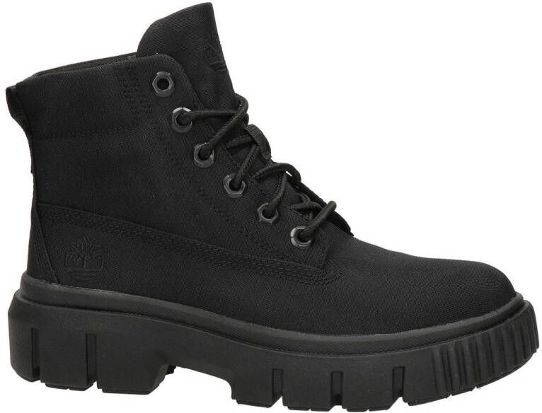 Black canvas timberland hot sale boots