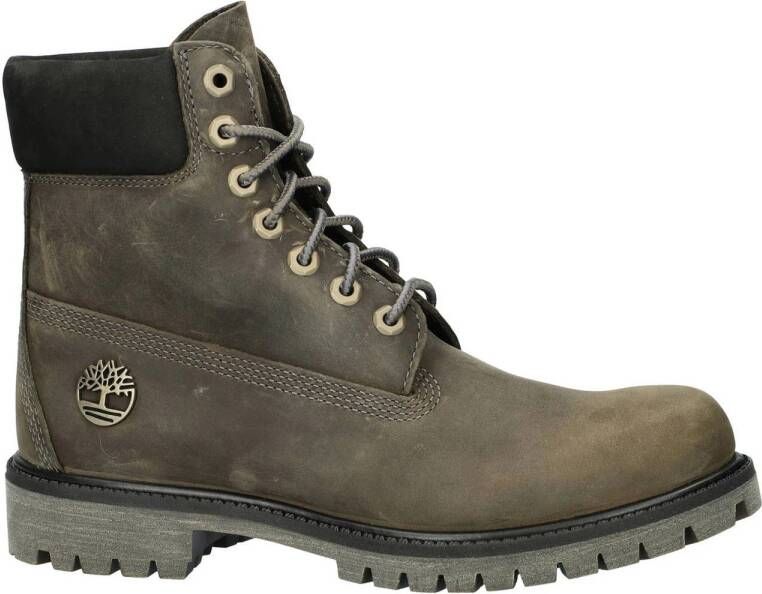 Timberland Premium 6 Inch leren veterboots grijs