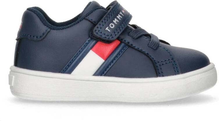 Tommy Hilfiger Blauw Jongens Imitatieleer Logo 24 Sneakers