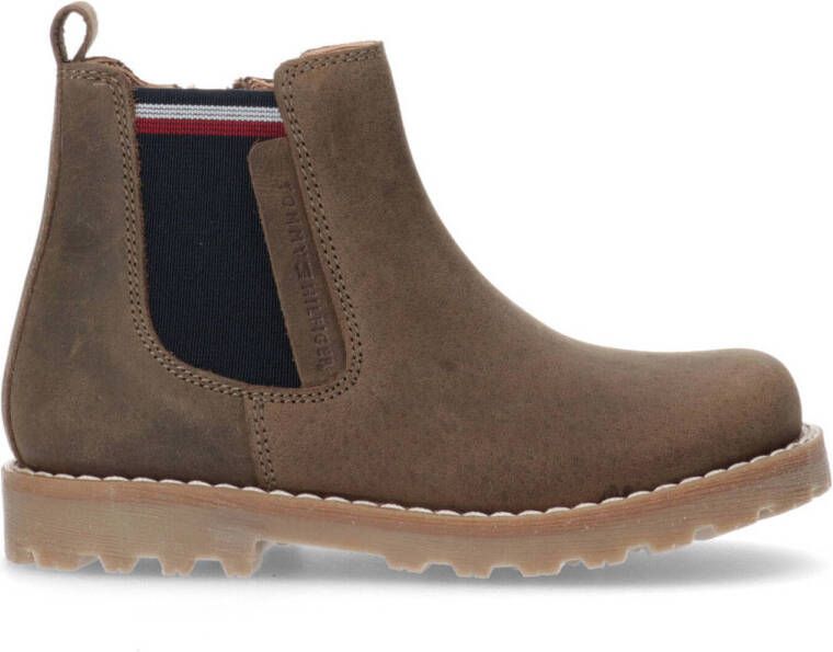 Tommy Hilfiger chelsea boots groenbruin