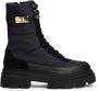 Tommy Hilfiger chunky leren veterboots zwart - Thumbnail 1