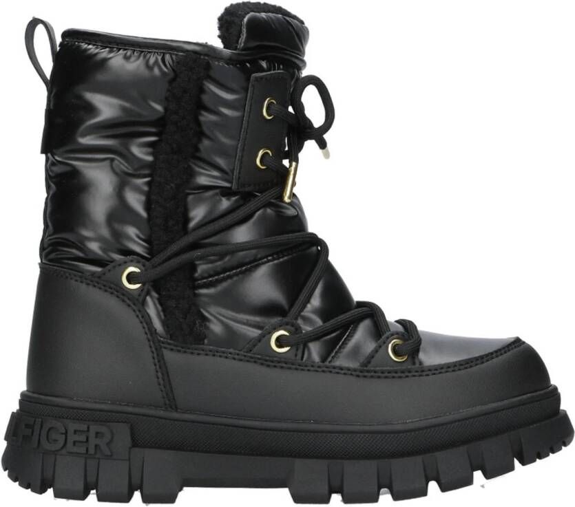 Tommy Hilfiger Snowboots winterlaarzen plateaulaarzen met gouden details