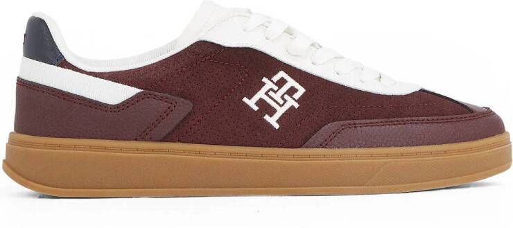 Tommy Hilfiger Plateausneakers TH HERITAGE SNEAKER PERF freizeitschoen lage schoen veterschoen met th-logo-borduring