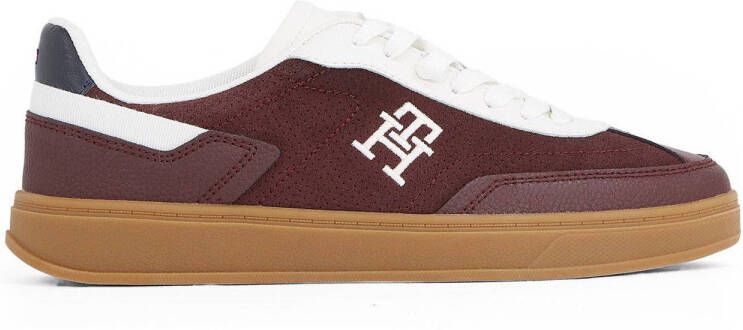 Tommy Hilfiger leren sneakers bordeaux