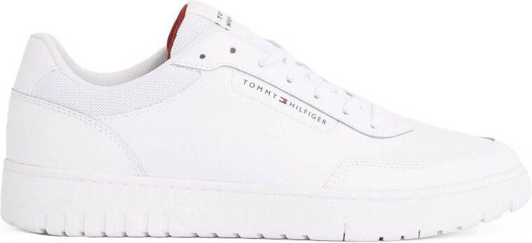 Tommy Hilfiger Witte geperforeerd leren lage sneakers White Heren