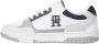 Tommy Hilfiger Basket Street Mix sneaker van leer met suède details - Thumbnail 1