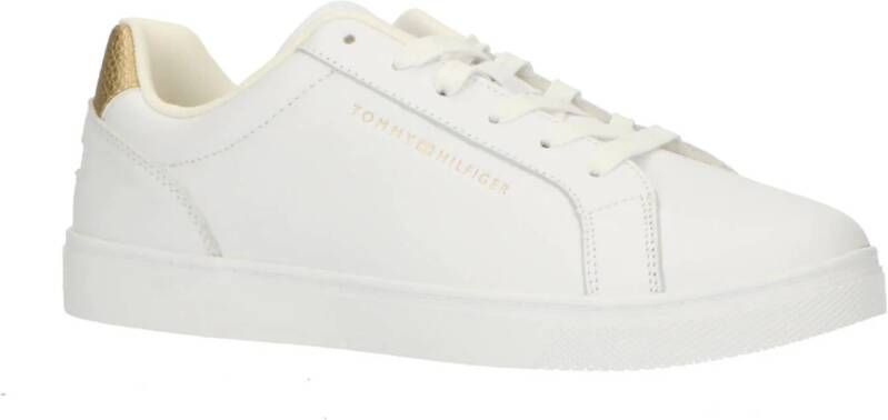 Tommy Hilfiger leren sneakers wit goud