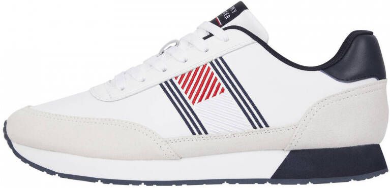 Tommy Hilfiger Sneakers ESSENTIAL RUNNER FLAG LEATHER met flag borduursel bij de hiel