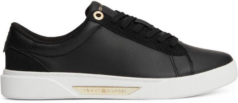 Tommy Hilfiger leren sneakers zwart