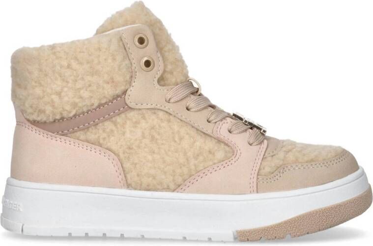 Tommy Hilfiger Beige Hoge Stijlvolle Meisjes Sneakers Beige Dames