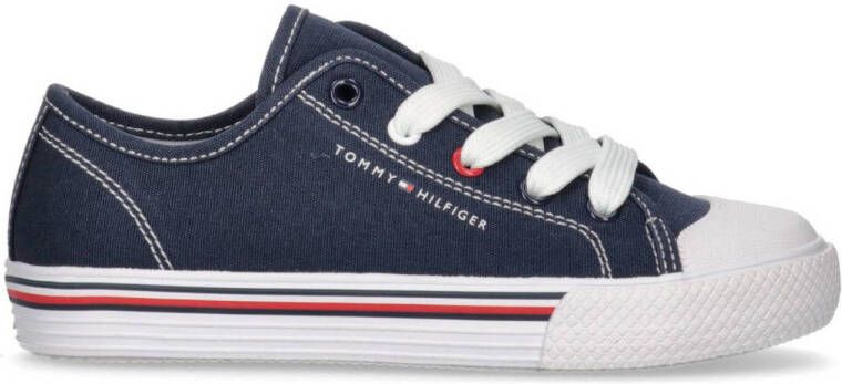 Tommy Hilfiger sneakers donkerblauw Jongens Textiel Effen 36