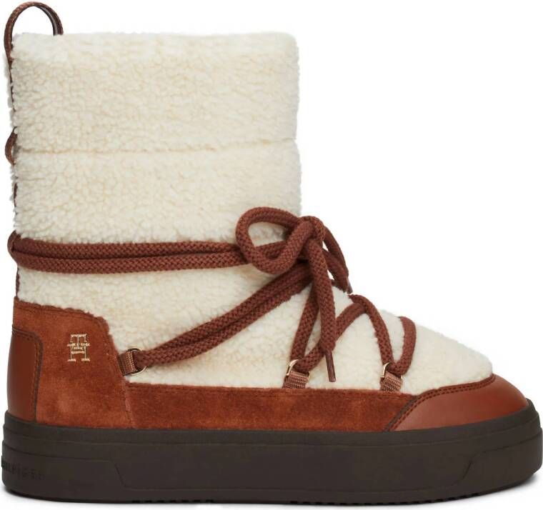 Tommy Hilfiger snowboots cognac ecru