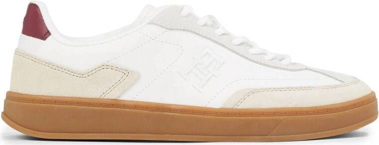 Tommy Hilfiger Heritage Court sneaker van leer met suède details