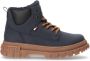 Tommy Hilfiger veterboots donkerblauw Jongens Polyester Effen 30 - Thumbnail 1