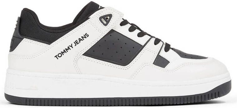 Tommy Jeans leren sneakers blauw wit