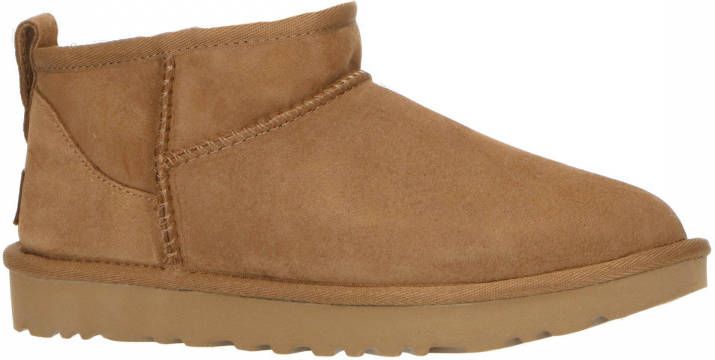 UGG Classic Ultra Mini 1116109 suède enkelboots cognac