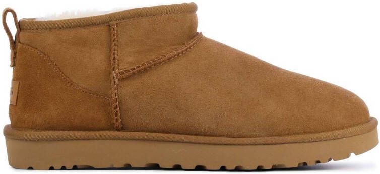 UGG Classic Ultra Mini suède enkelboots cognac