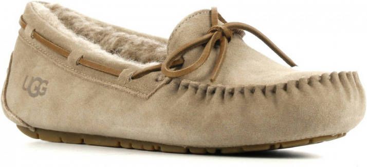 UGG Pantoffels Dames Sloffen Instappers Wol Harde zool Dichte hiel 1107949 Taupe