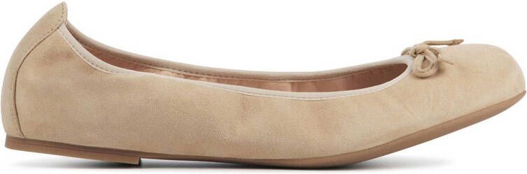 Unisa Acor suède ballerina's beige