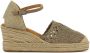 Unisa Espadrilles Dames Damesschoenen Leer Sleehak Hoogte 6 cm Cadal combi Brons - Thumbnail 1