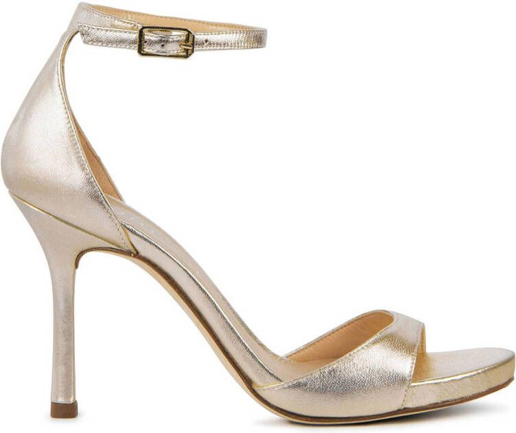 Unisa Pumps Stiletto Dames Damesschoenen Leer Sleehak hoogte Yasu met Goud