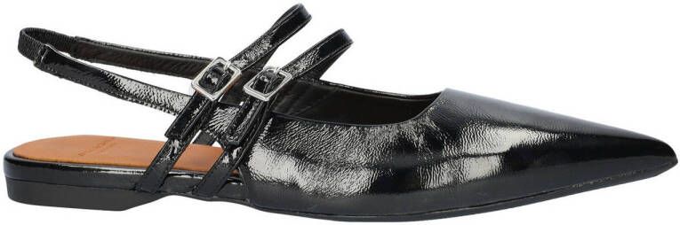 Vagabond Hermine lakleren slingback loafers zwart