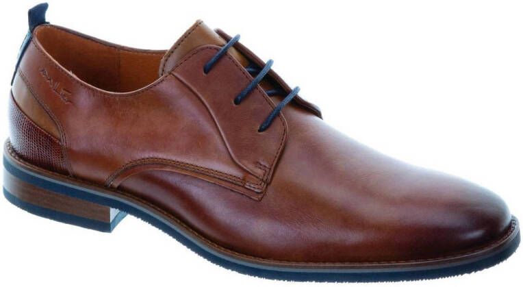 VANLIER Heren Veterschoenen Amalfi Cognac Bruin