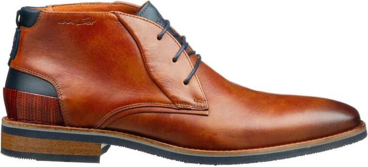 Van Lier Amalfi leren veterschoenen cognac