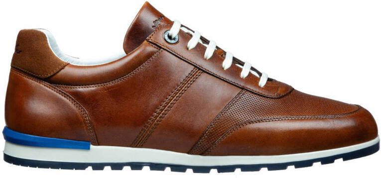 Van Lier Anzano leren sneakers bruin cognac