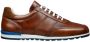 Van Lier Anzano leren sneakers bruin cognac - Thumbnail 1