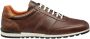 Van Lier Anzano leren sneakers bruin cognac - Thumbnail 1