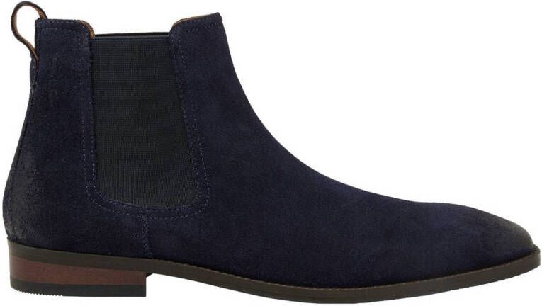 Van Lier Bregenz leren chelsea boots donkerblauw