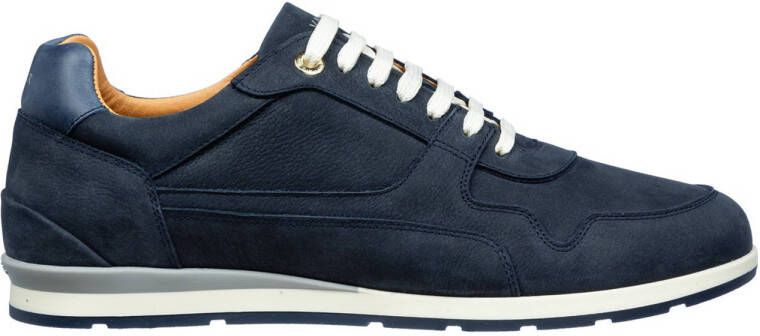 Van Lier Davinci leren sneakers donkerblauw