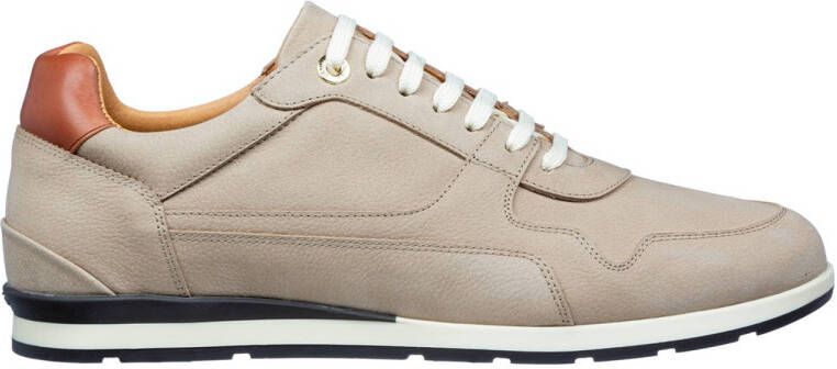 Van Lier Davinci leren sneakers licht taupe