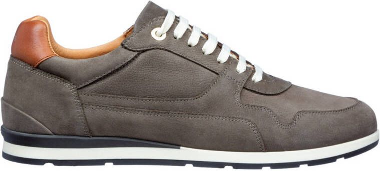 Van Lier Davinci leren sneakers taupe