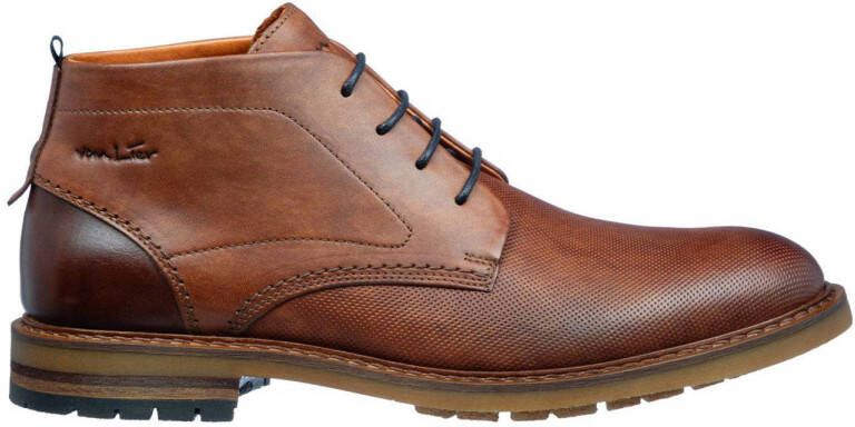 Van Lier Dino leren veterschoenen cognac