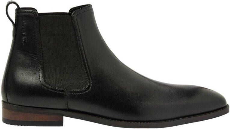 Van Lier leren chelsea boots zwart