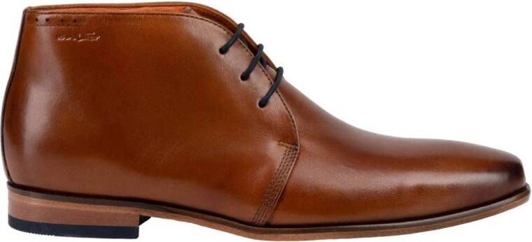 Van Lier leren veterschoenen cognac